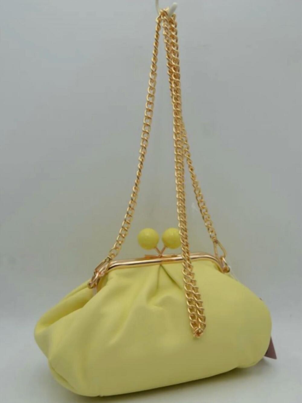 NEW EMPIRE HANDBAGS women's cotton candy dreams coin purse in butter yellow